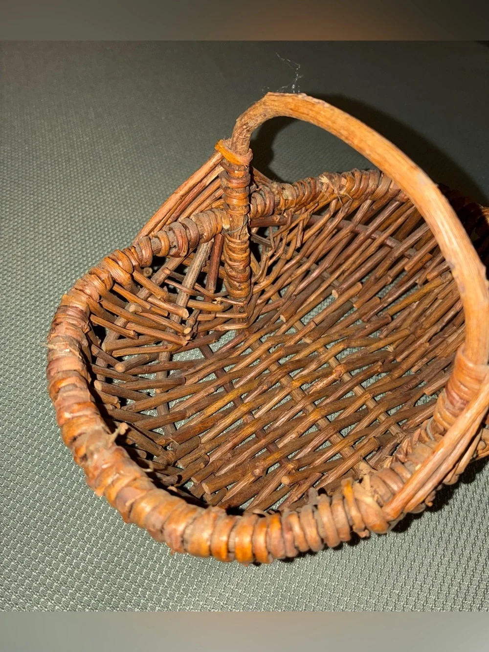 Small Decorative Wicker Basket with Handle
